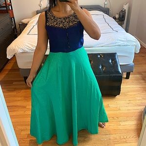 Beautiful Floor length Indian wedding guest attire gown